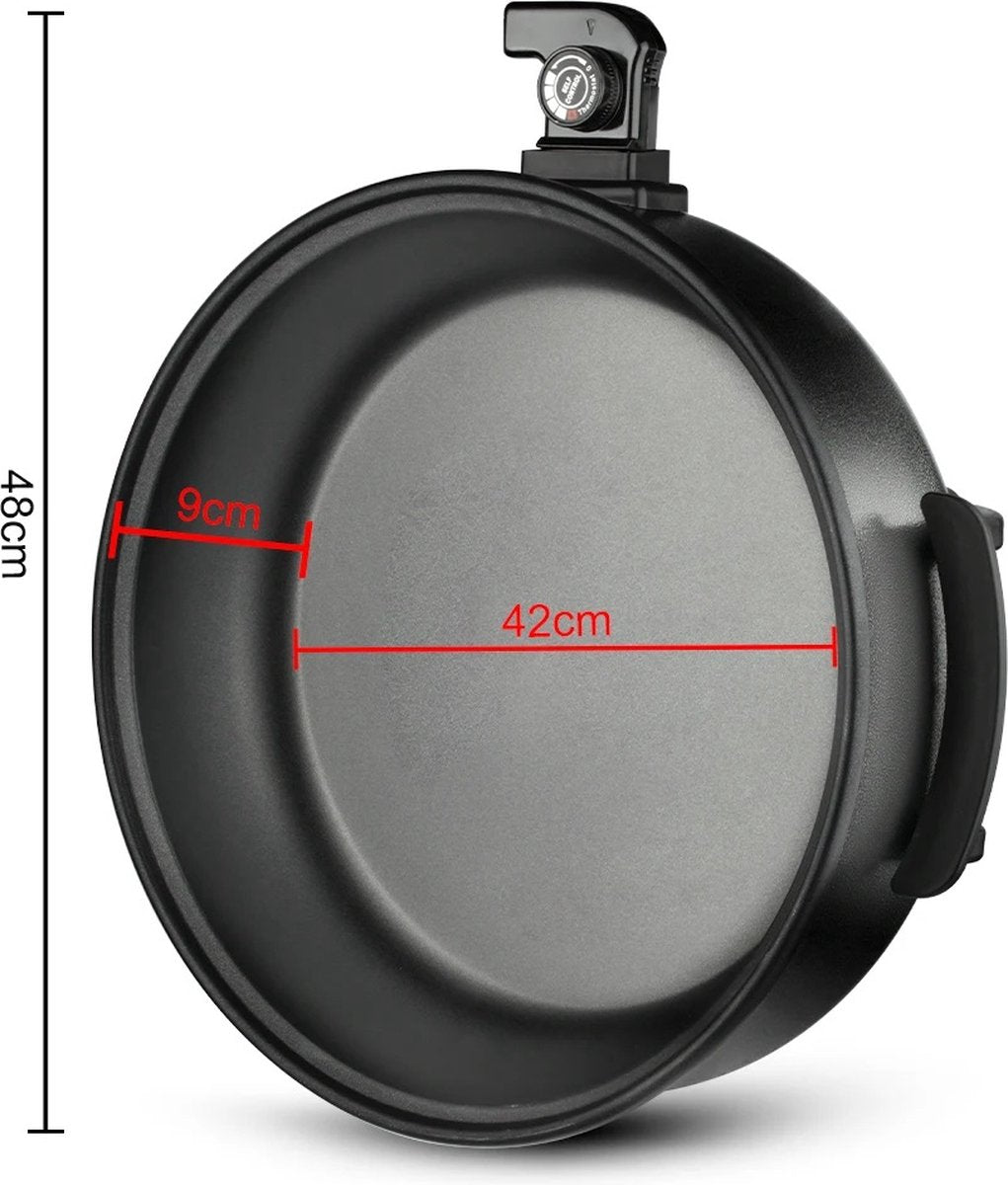 Ecolle High Quality Electric Pizza Pan Party Pan 42 cm Grill Pan Ecolle High Quality Electric Pizza Pan Party Pan 42 cm Grill Pan