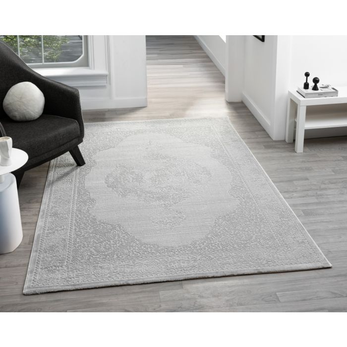 Cinar Carpets Elyse C837C - Vloerkleed Grijs - 10 mm
