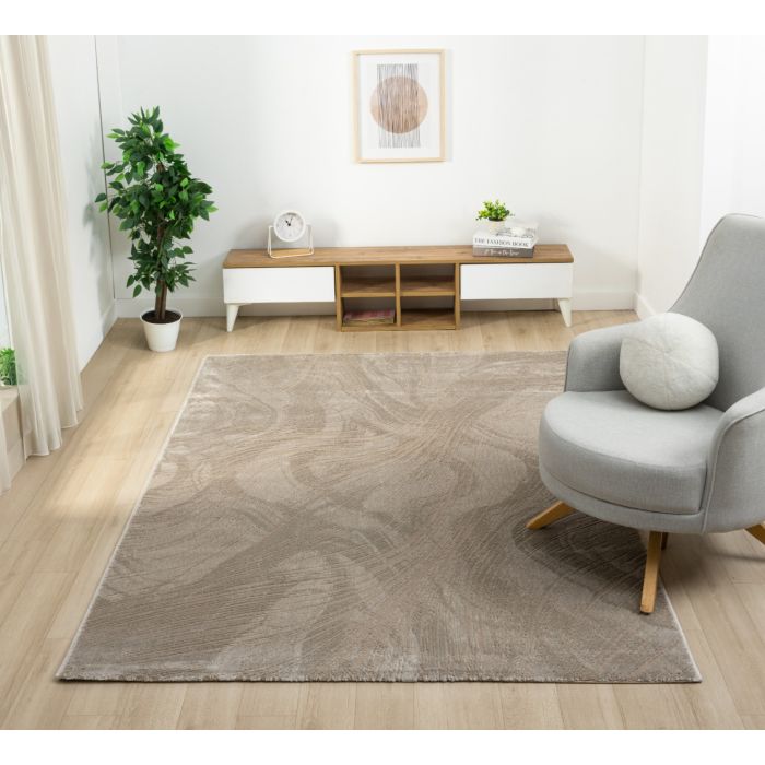 Cinar Carpets Elyse D757A - Vloerkleed Taupe - 10 mm