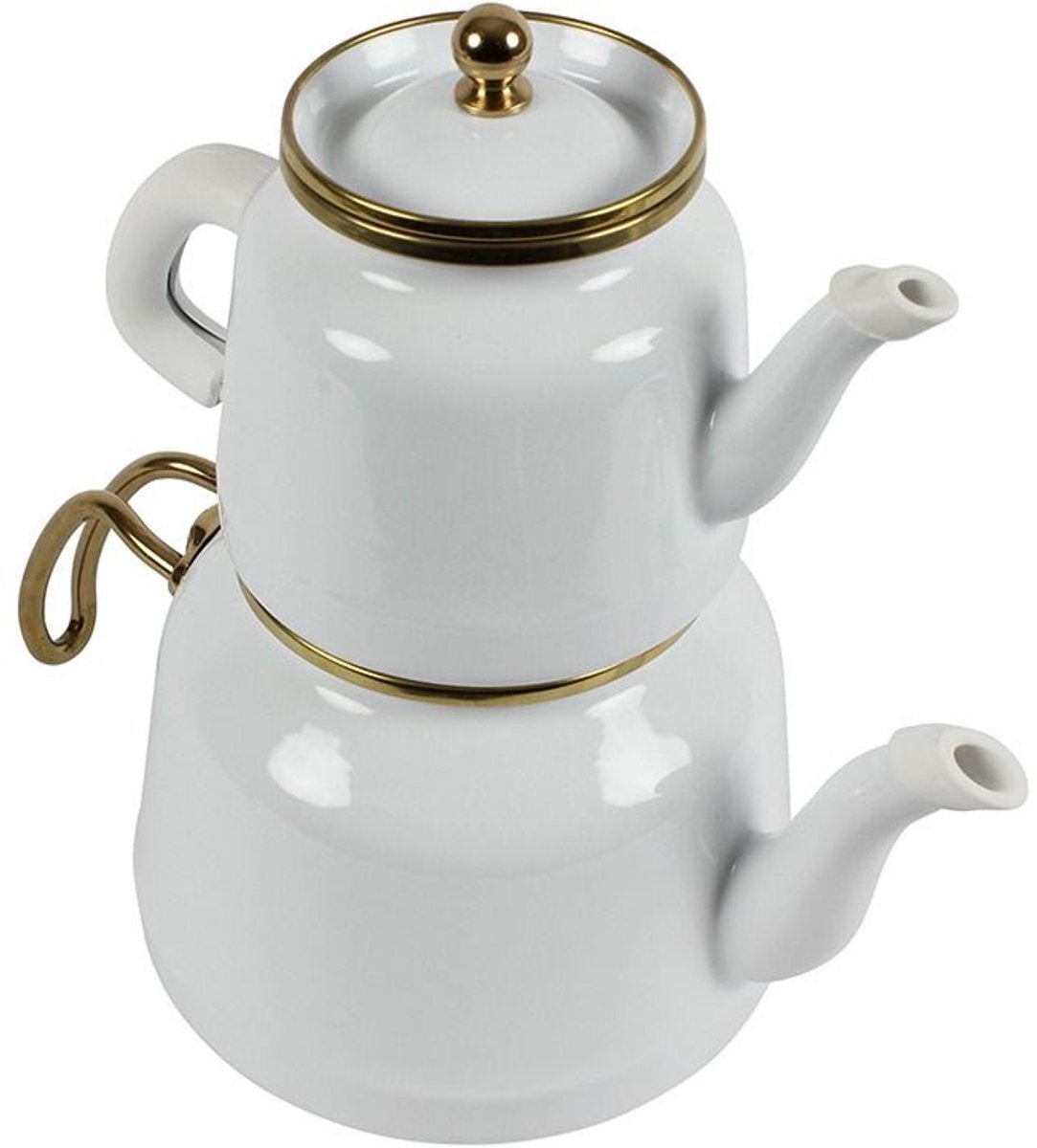Ferveo Dawa Theepot Set - 1,0L / 2,5L - Wit/Goud - TEKZEN