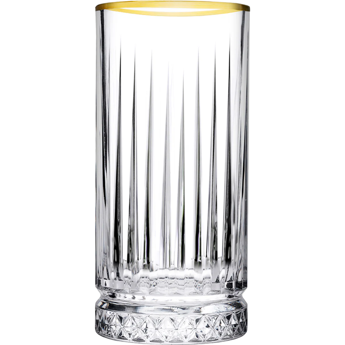 Glozini Longdrinkglas met Gouden Rand - Set van 4 - Ribble Glas - TEKZEN