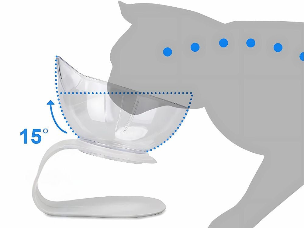 Hauskraft Dubbele Voerbak - Zwart/Wit - 25x13x13cm - Voor Hond & Kat - TEKZEN