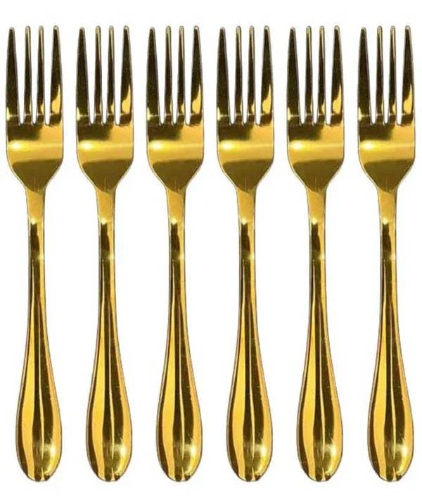 Kadirelli Dessertvork - 12 Stuks - Goud - TEKZEN