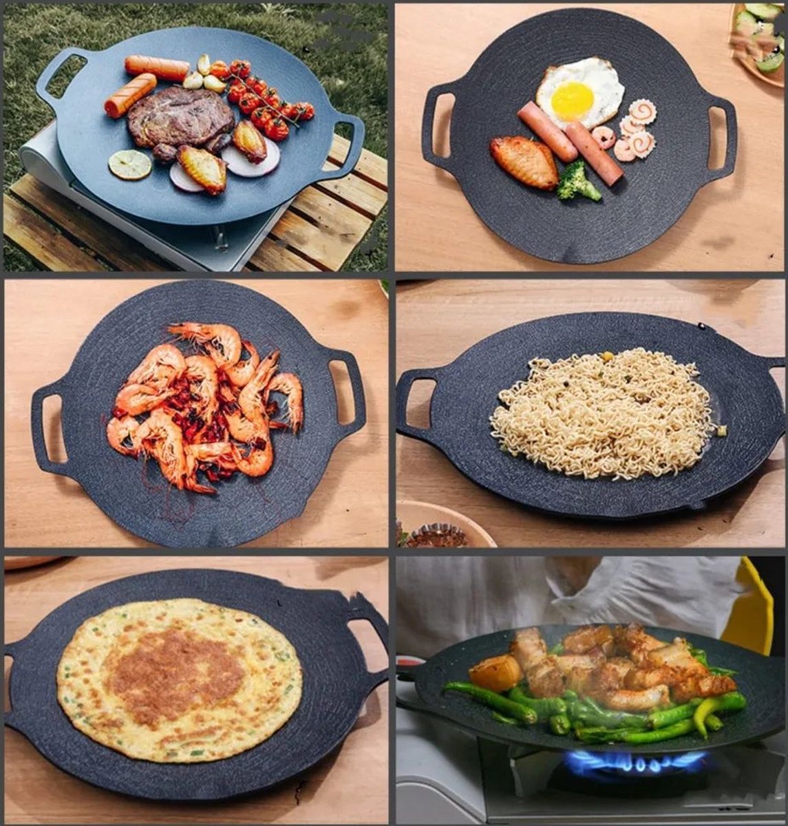 Kadirelli Pizzapan / Broodpan - 30cm - Zwart - Inductie - TEKZEN