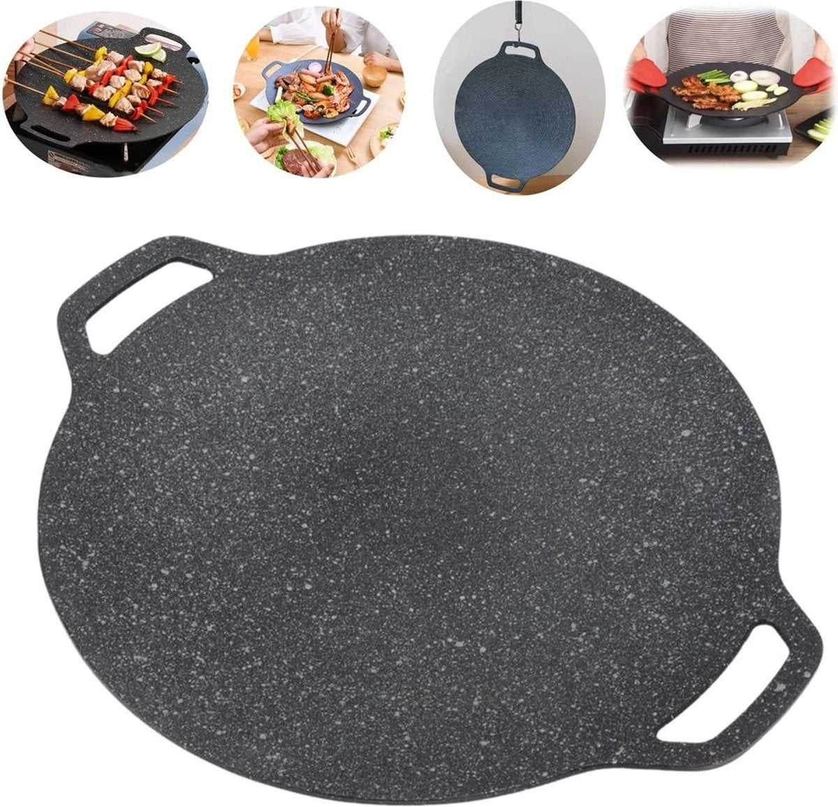 Kadirelli Pizzapan / Broodpan - 30cm - Zwart - Inductie - TEKZEN